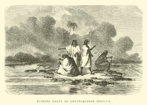 Fishing Party of Chontaquiros Indians by Edouard Riou